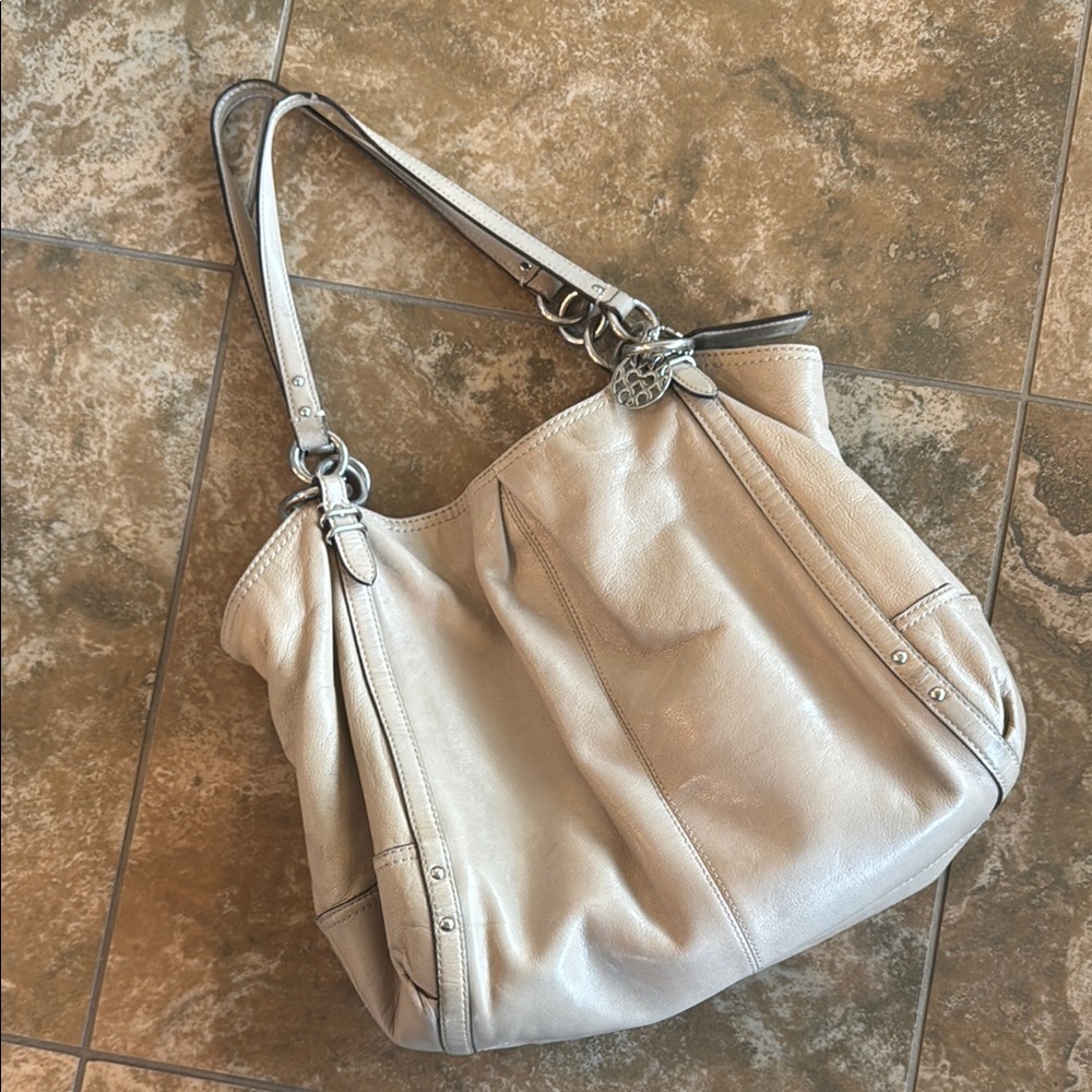 Coach Cream Leather Tote Bag